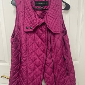Magaschoni Women's Fuchsia Quilted Vest